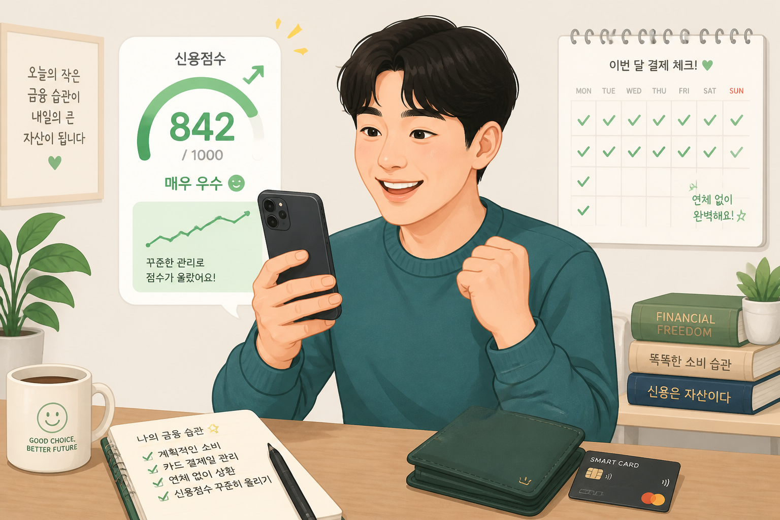 신용점수 100점 더 올리는 법? 똑똑한 카드 사용 습관 5가지!
